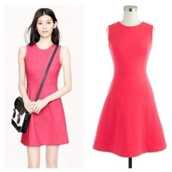 J Crew Coral Knit Princess Seam Ponte Dress 2 - Picture 1 of 5